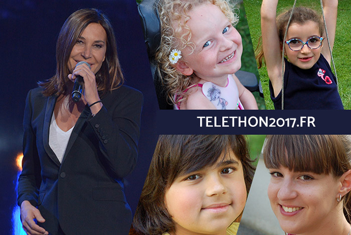 Zazie est la marraine du Téléthon 2017 aux côtés de Lou, Anaëlle, Apollo et Mathilde