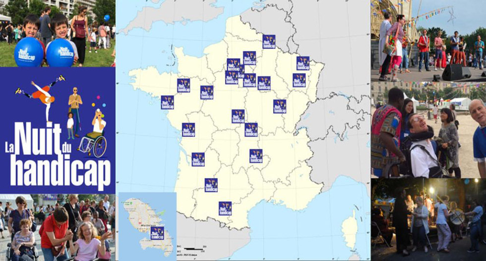 Retrouvez les villes qui participent à la nuit du handicap 2019