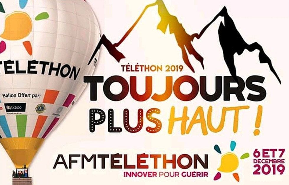 Rendez-vous les 6 et 7 décembre 2019 pour le Téléthon