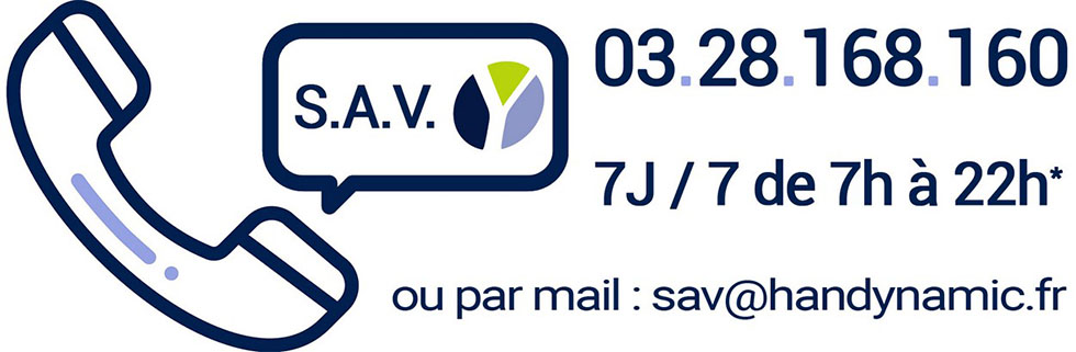 Contactez le SAV Handynamic facilement par téléphone ou par mail