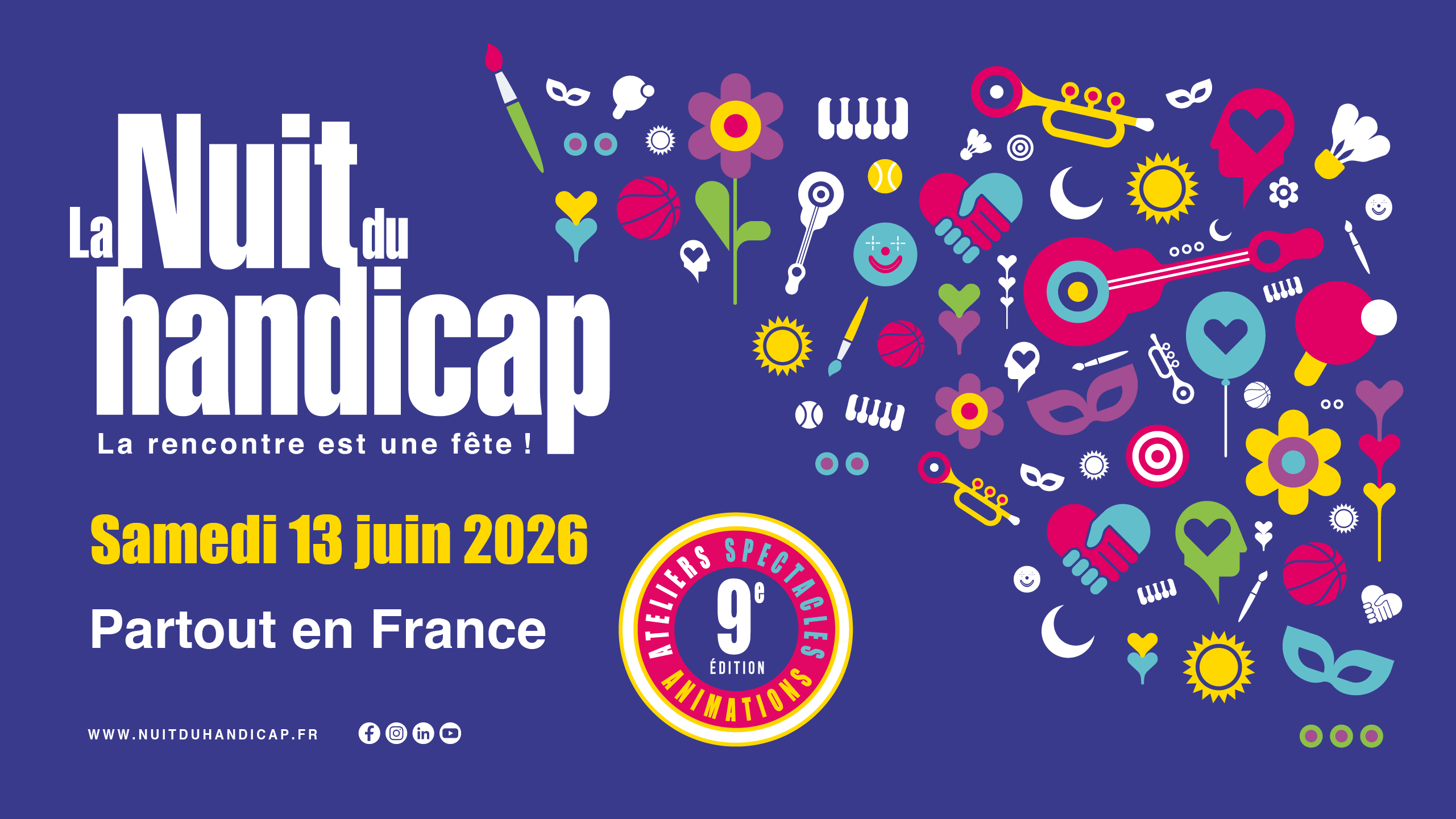 La Nuit du Handicap 2026 se déroule partout en France le samedi 13 juin 2026