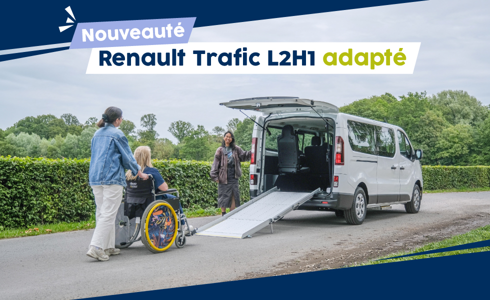 Nouveau Renault Trafic L2H1 TPMR : Jusqu’à 8 Places Assises Et 1 Emplacement Fauteuil Roulant