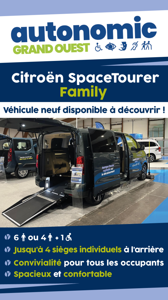 Le Citroën SpaceTourer Family présenté sur le stand Handynamic est disponible à la vente et à la location (LOA/LLD)